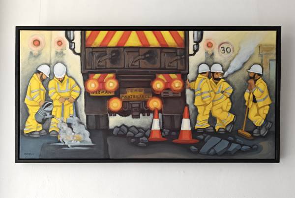 - Oil on Canvas, Painting by Julia Odell, measuring 38 x 80 cm (H x W) framed at 43 x 84 cm £850